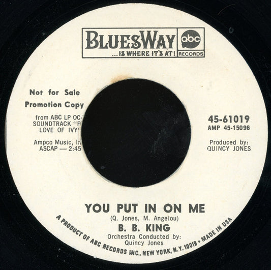 B.B. King : The B. B. Jones (7", Single, Promo)