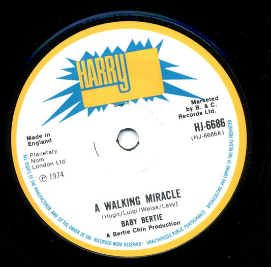 Baby Bertie : A Walking Miracle (7", Single)