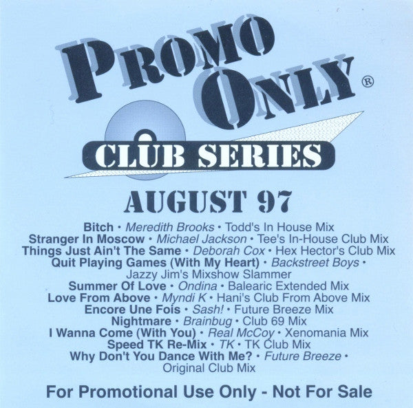 Various : Promo Only Club Series: August 97 (CD, Comp, Promo)