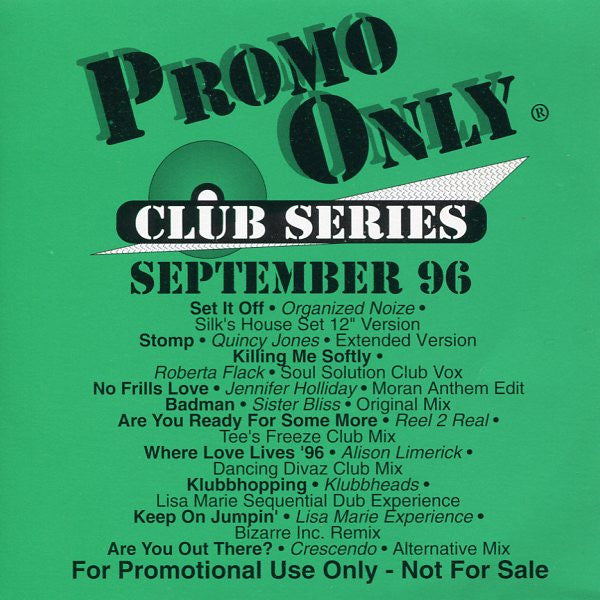 Various : Promo Only Club Series September 96 (CD, Comp, Promo)