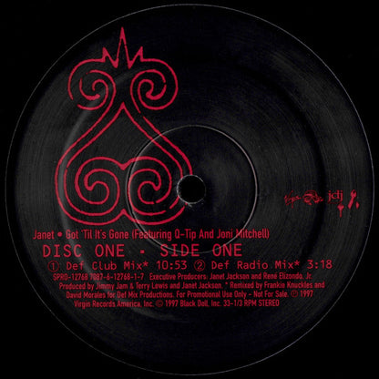 Janet Jackson Featuring Q-Tip And Joni Mitchell : Got 'Til It's Gone (2x12", Promo, Gat)