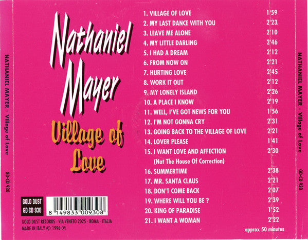 Nathaniel Mayer : Village Of Love (CD, Comp)