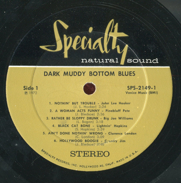 Various : Dark Muddy Bottom Blues (LP, Album, Comp)