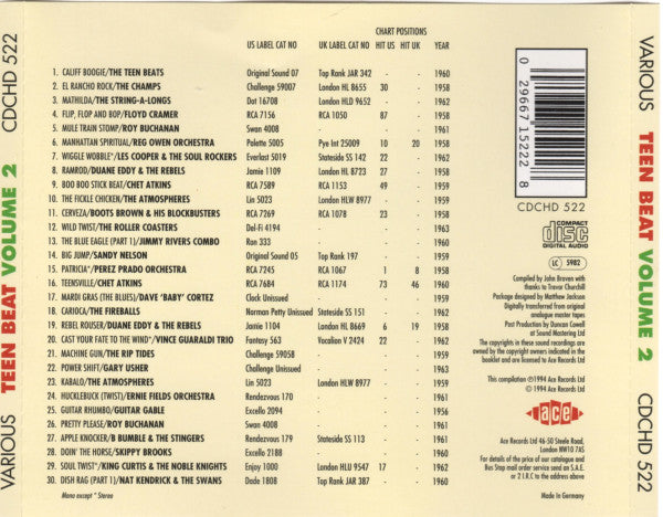 Various : Teen Beat Volume 2 (CD, Comp)