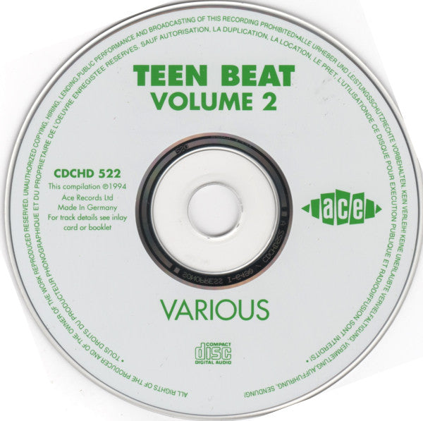 Various : Teen Beat Volume 2 (CD, Comp)