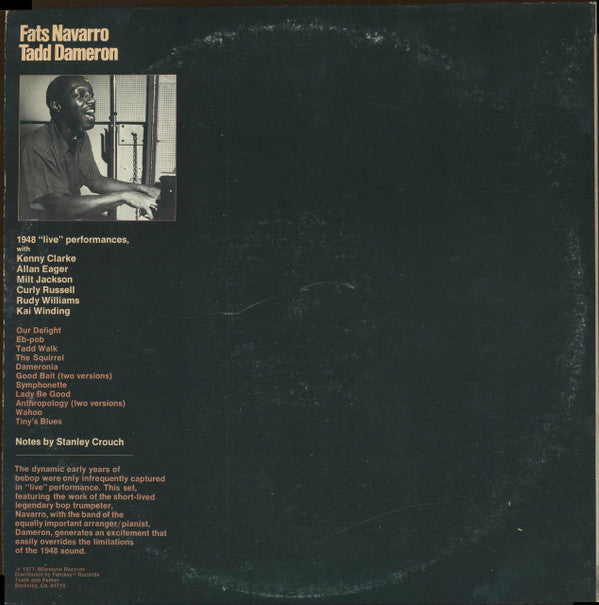 Fats Navarro Featured With Tadd Dameron And His Band : Featured With The Tadd Dameron Band (2xLP, Comp, RM, San)