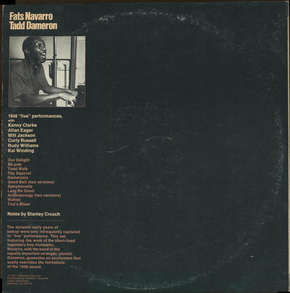 Fats Navarro Featured With Tadd Dameron And His Band : Featured With The Tadd Dameron Band (2xLP, Comp, RM, San)
