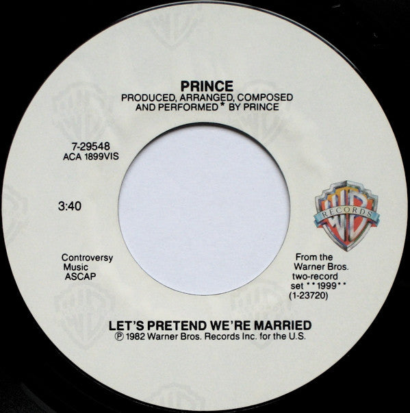 Prince : Let's Pretend We're Married (7", Single, Jac)
