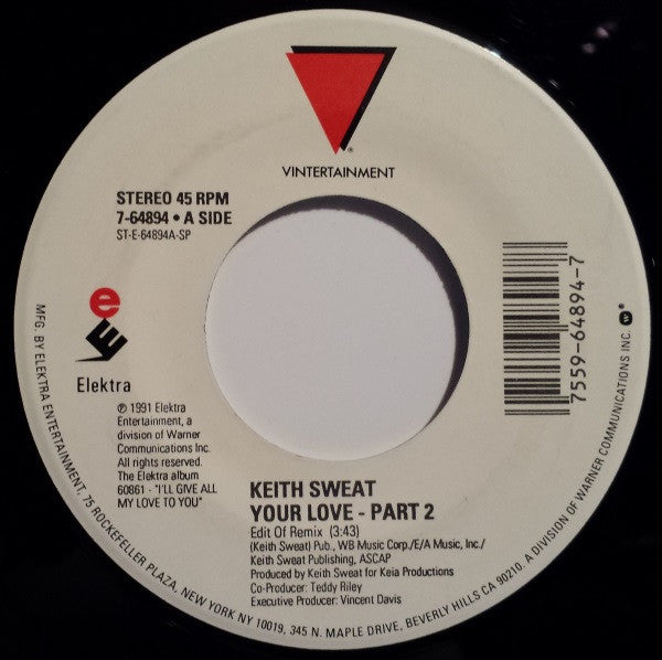 Keith Sweat : Your Love - Part 2 (7", Single)