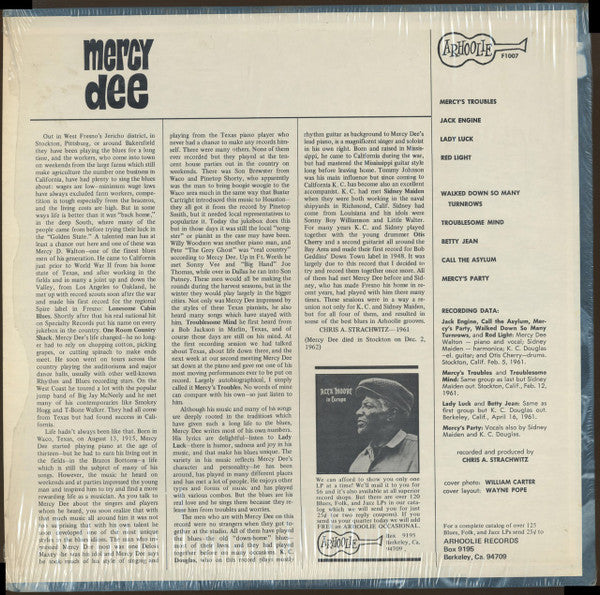 Mercy Dee Walton : Mercy Dee (LP, Album, Mono, RE)