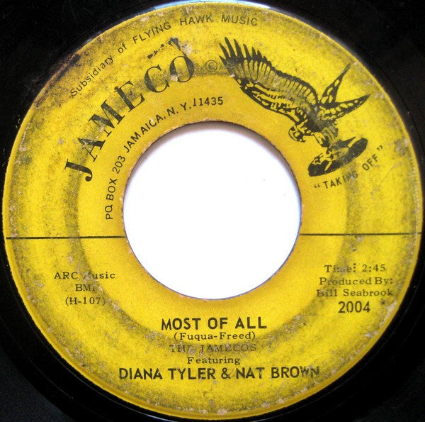 The Jamecos Featuring Diana Tyler & Nat Brown (2) : Second Hand Love / Most Of All (7", Single)