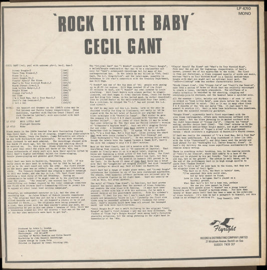 Cecil Gant : Rock Little Baby (LP, Comp, Mono)