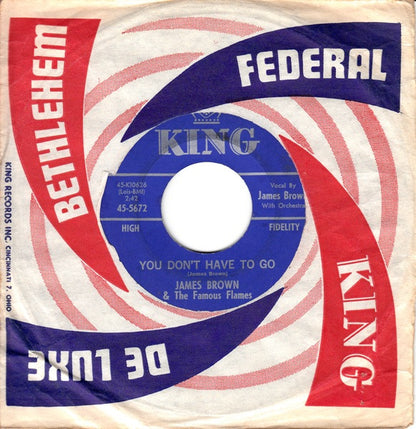 James Brown & The Famous Flames : Mashed Potatoes U.S.A. / You Don't Have To Go (7", Single)