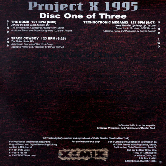Various : Project "X" The Best Of 1995 (3x12", Promo)
