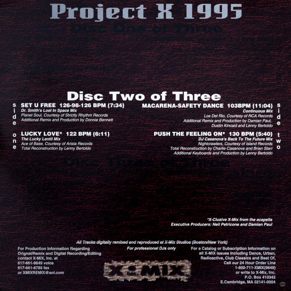 Various : Project "X" The Best Of 1995 (3x12", Promo)
