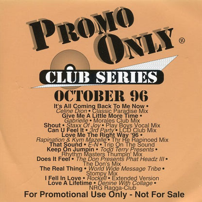 Various : Promo Only Club Series: October 96 (CD, Comp, Promo)