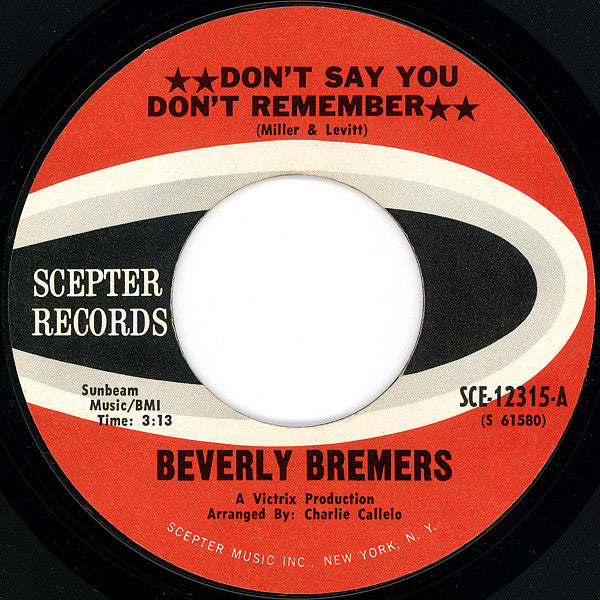 Beverly Bremers : Don't Say You Don't Remember (7", Single, 1st)