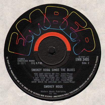 Smokey Hogg : Smokey Hogg Sings The Blues (LP, Ste)