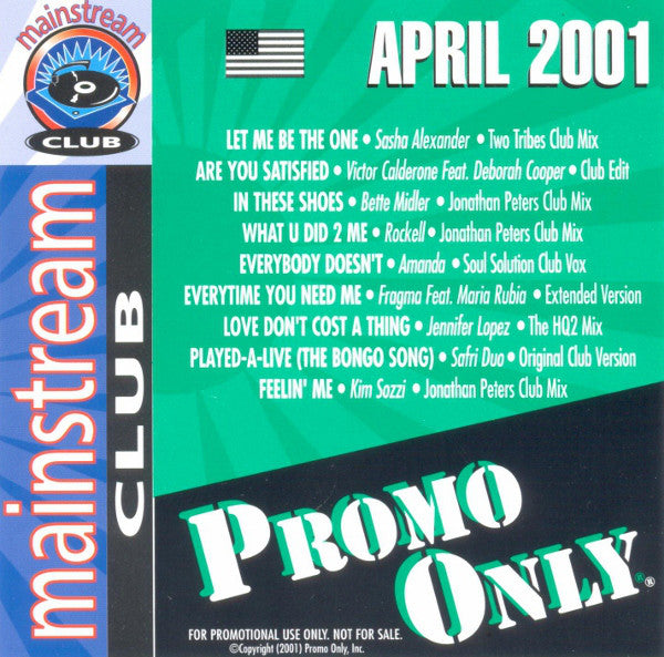 Various : Promo Only Mainstream Club: April 2001 (CD, Comp, Promo)