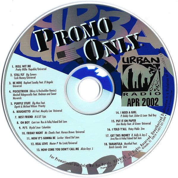 Various : Promo Only Urban Radio: April 2002 (CD, Comp, Promo)