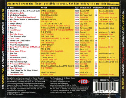 Various : The Golden Age Of American Rock 'N' Roll Volume 8 (CD, Comp, Doc)