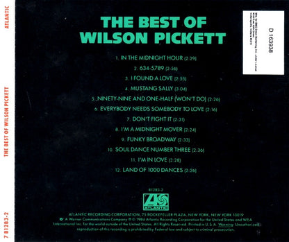 Wilson Pickett : The Best Of Wilson Pickett (CD, Comp, Club)