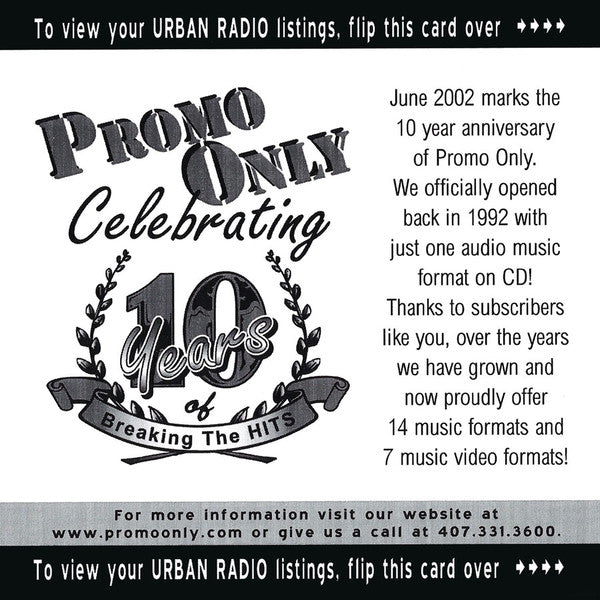 Various : Promo Only Urban Radio: June 2002 (CD, Comp, Promo)