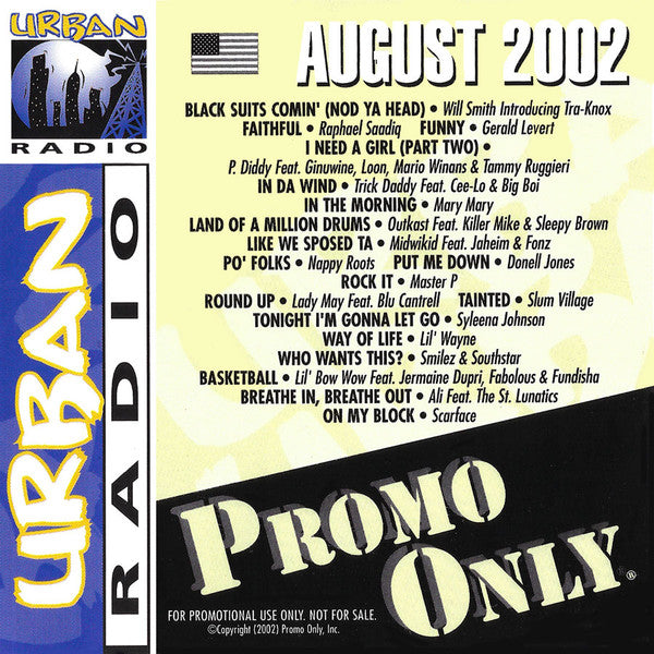 Various : Promo Only Urban Radio: August 2002 (CD, Comp, Promo)