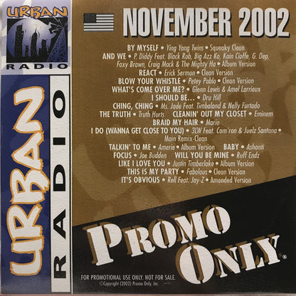 Various : Promo Only Urban Radio: November 2002 (CD, Comp, Promo)