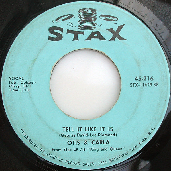 Otis Redding & Carla Thomas : Tramp / Tell It Like It Is (7", Single, Spe)