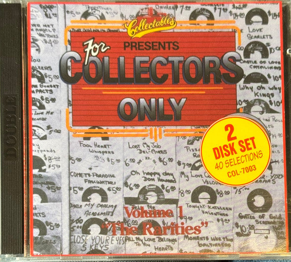 Various : Collectables Presents For Collectors Only: Volume 1 "The Rarities" (2xCD, Comp, Dis)