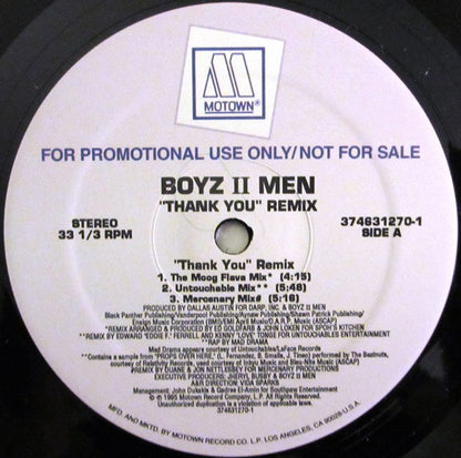 Boyz II Men : Thank You (Remix) (12", Promo)