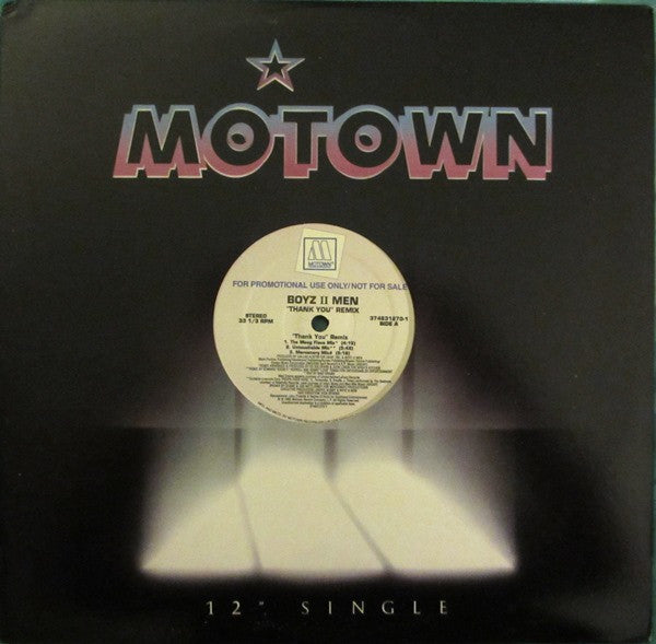 Boyz II Men : Thank You (Remix) (12", Promo)