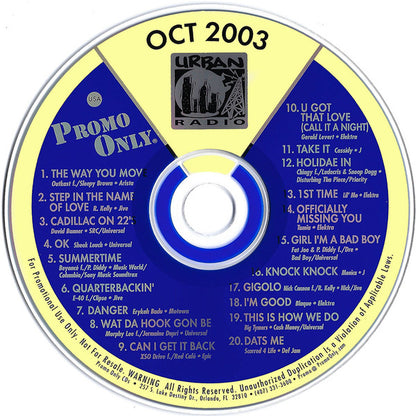 Various : Promo Only Urban Radio: October 2003 (CD, Comp, Promo)