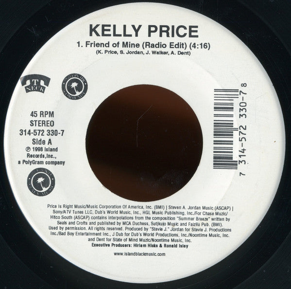 Kelly Price : Friend Of Mine (7", Single)