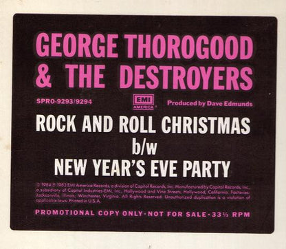 George Thorogood & The Destroyers : Rock And Roll Christmas / New Year's Eve Party (12", Single, Promo, Red)