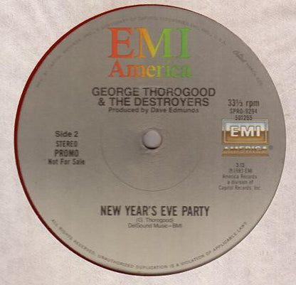 George Thorogood & The Destroyers : Rock And Roll Christmas / New Year's Eve Party (12", Single, Promo, Red)