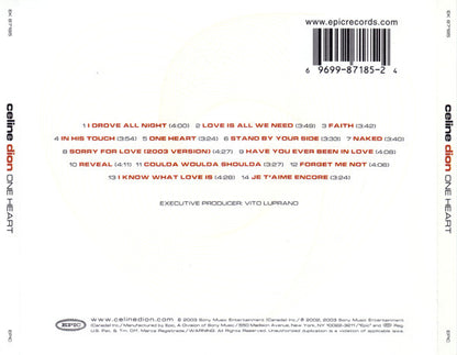 Céline Dion : One Heart (CD, Album)