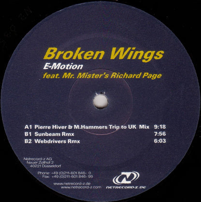 E-Motion (6) Feat. Richard Page : Broken Wings (12")