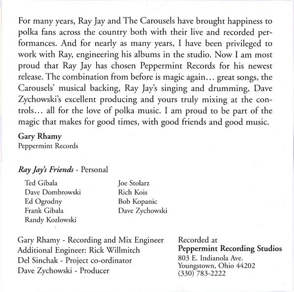 Ray Jay And The Carousels : Good Times Good Friends Good Music (CD, Album)