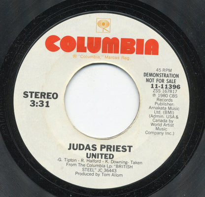 Judas Priest : United (7", Single, Mono, Promo, Styrene)