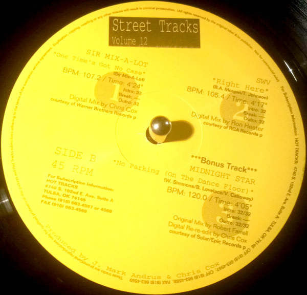 Various : Street Tracks Volume 12 (12", Comp, Promo)