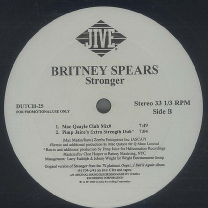 Britney Spears : Stronger (12", Promo)