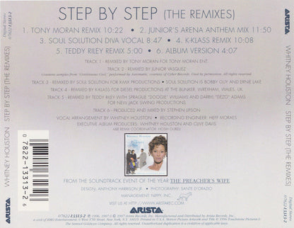 Whitney Houston : Step By Step (The Remixes) (CD, Maxi)