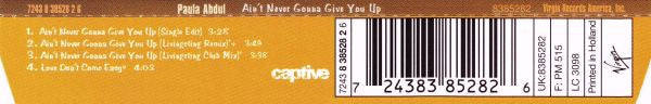 Paula Abdul : Ain't Never Gonna Give You Up (CD, Single)