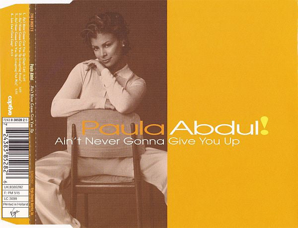 Paula Abdul : Ain't Never Gonna Give You Up (CD, Single)
