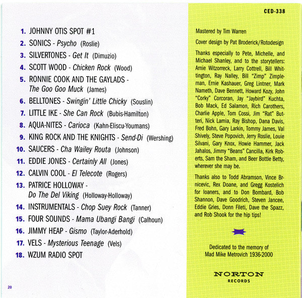 Various : Mad Mike Monsters Volume 1 - A Tribute To Mad Mike Metrovich (CD, Comp)