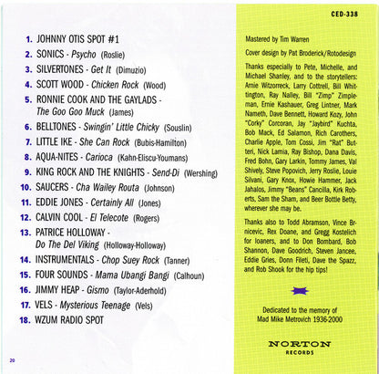 Various : Mad Mike Monsters Volume 1 - A Tribute To Mad Mike Metrovich (CD, Comp)