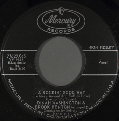 Dinah Washington & Brook Benton : A Rockin' Good Way (To Mess Around And Fall In Love) / I Believe (7", Single, Styrene)