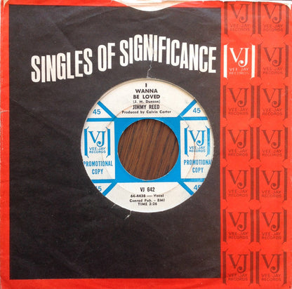 Jimmy Reed : I Wanna Be Loved / A New Leaf (7", Promo, Styrene)
